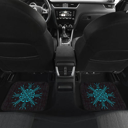 Viking Dragon Helm Of Awe Aegishjalmur Car Floor Mats 211301 - YourCarButBetter