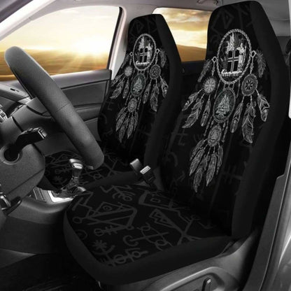 Viking Dreamcatcher Iceland Coat Of Arms Car Seat Covers 102918 - YourCarButBetter