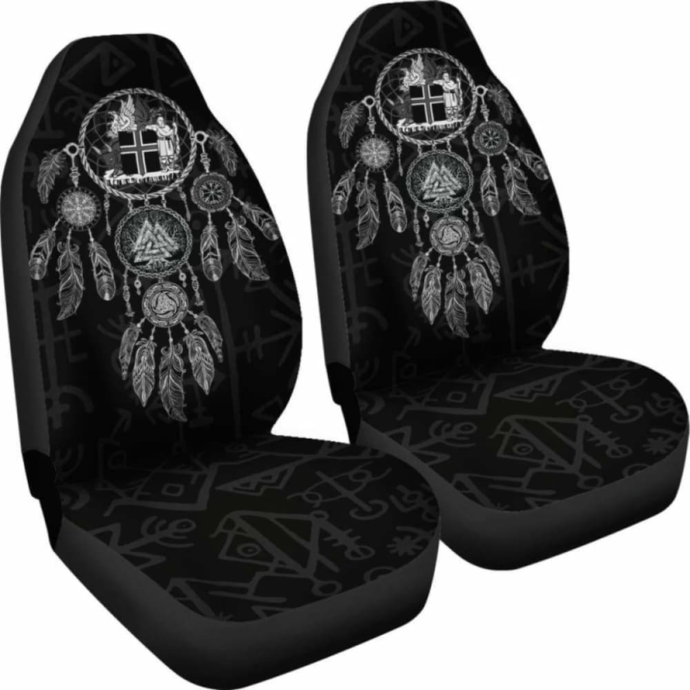 Viking Dreamcatcher Iceland Coat Of Arms Car Seat Covers 102918 - YourCarButBetter