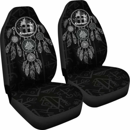 Viking Dreamcatcher Iceland Coat Of Arms Car Seat Covers 102918 - YourCarButBetter