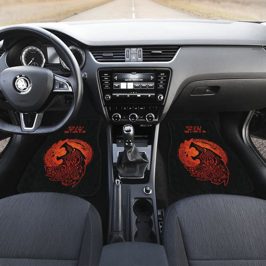 Viking Fenrir Vegvisir Symbol Car Floor Mats 210506 - YourCarButBetter