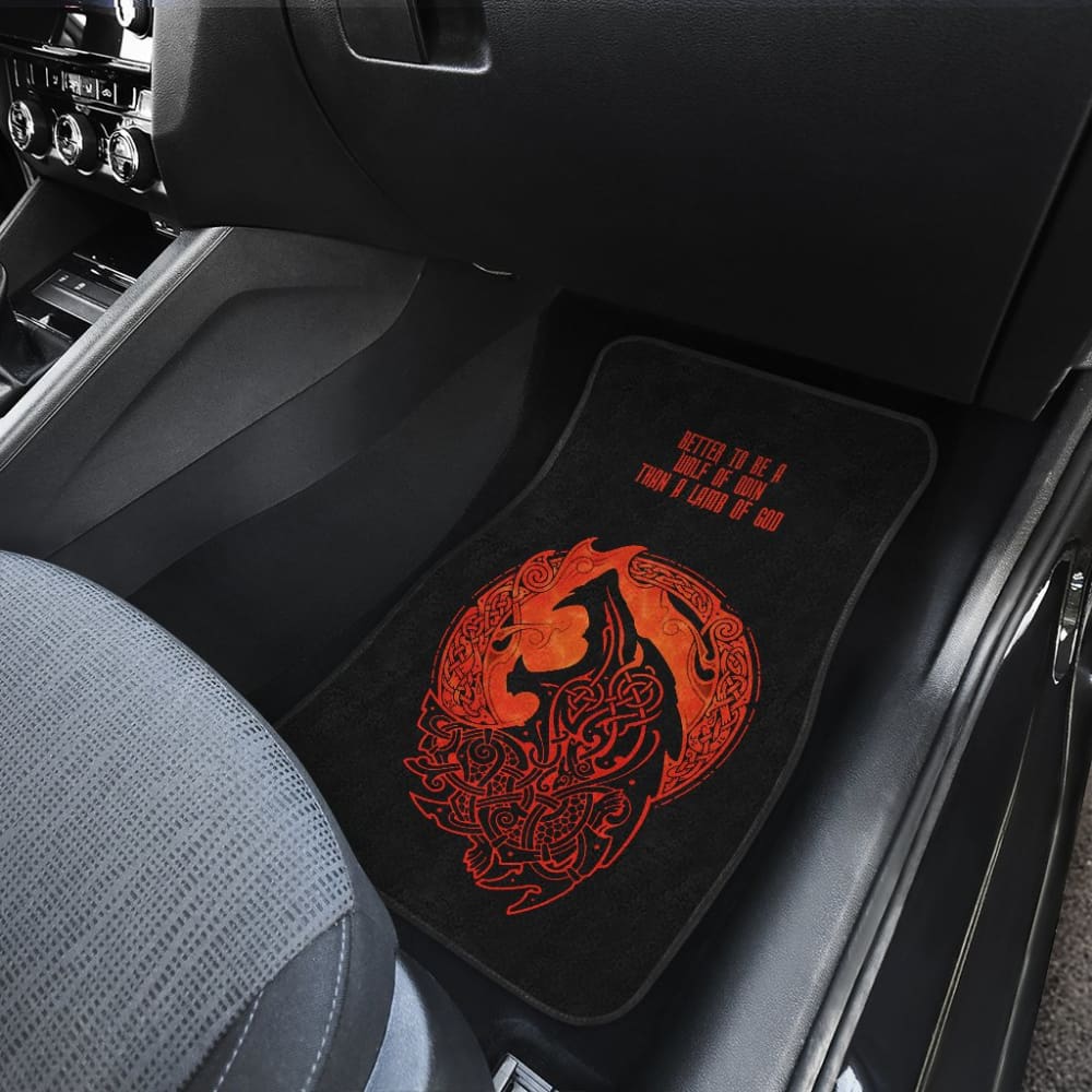 Viking Fenrir Vegvisir Symbol Car Floor Mats 210506 - YourCarButBetter