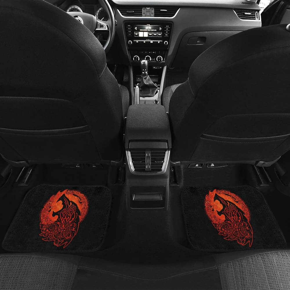Viking Fenrir Vegvisir Symbol Car Floor Mats 210506 - YourCarButBetter