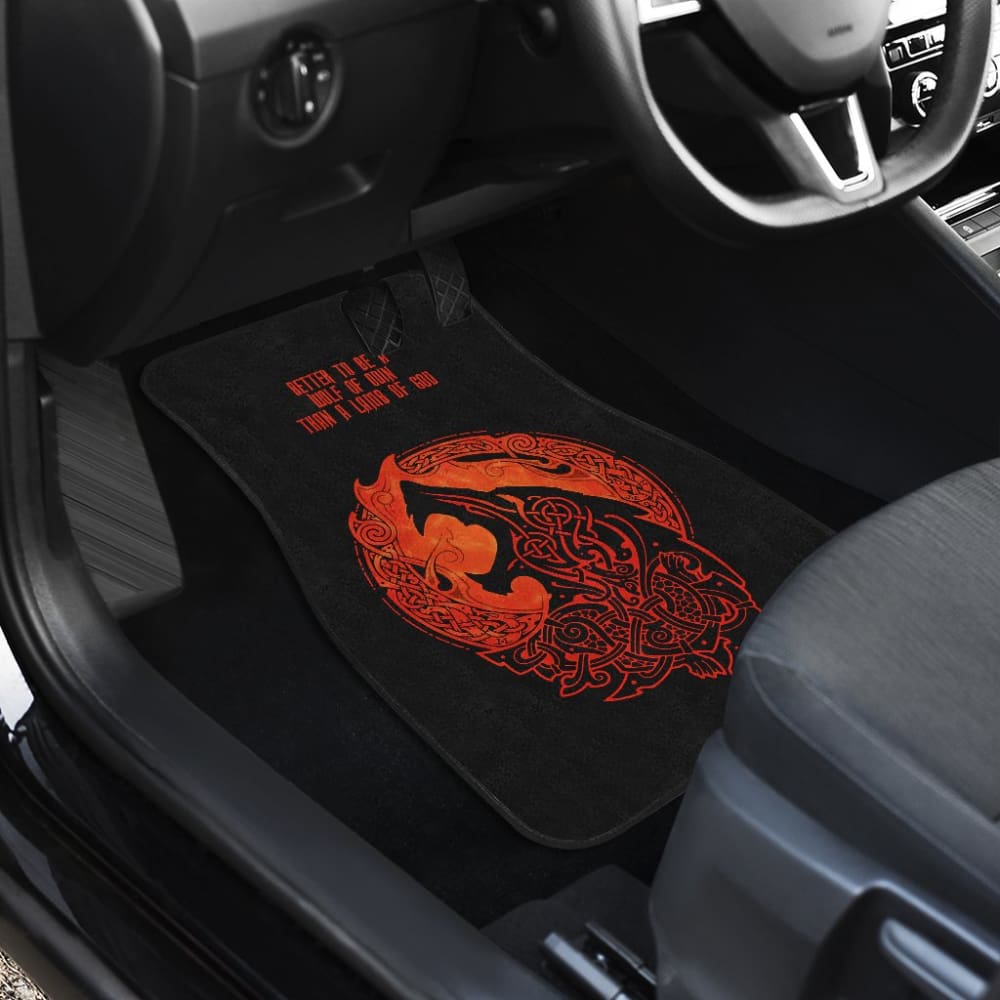 Viking Fenrir Vegvisir Symbol Car Floor Mats 210506 - YourCarButBetter
