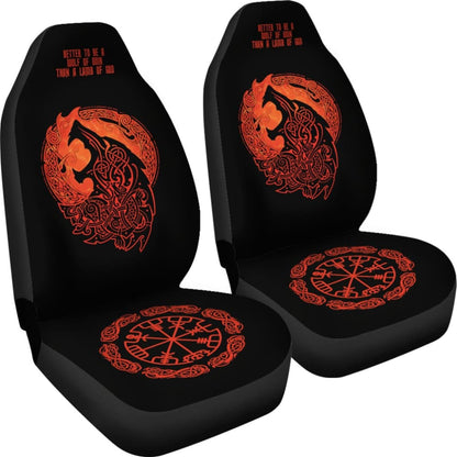 Viking Fenrir Vegvisir Symbol Car Seat Covers 210506 - YourCarButBetter