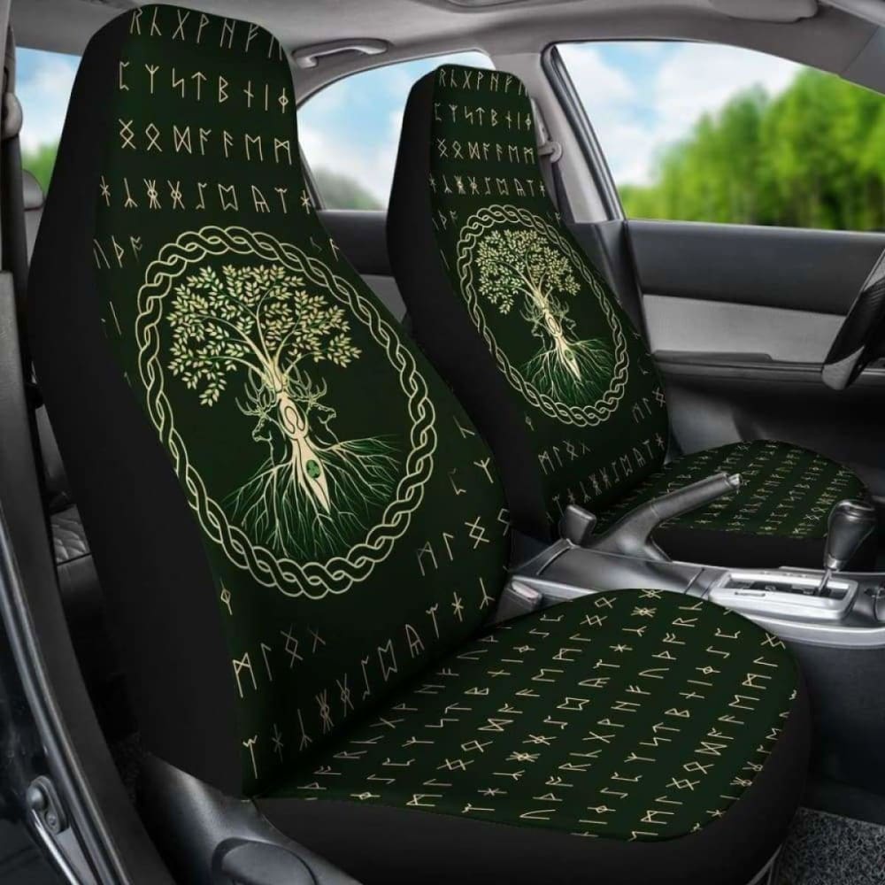 Viking Life Tree Car Seat Covers 110424 - YourCarButBetter