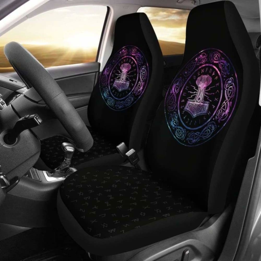 Viking Mjolnir Thor’S Hammer Rune Car Seat Covers 144909