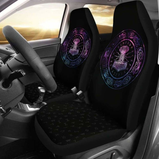 Viking Mjolnir Thor’S Hammer Rune Car Seat Covers 144909