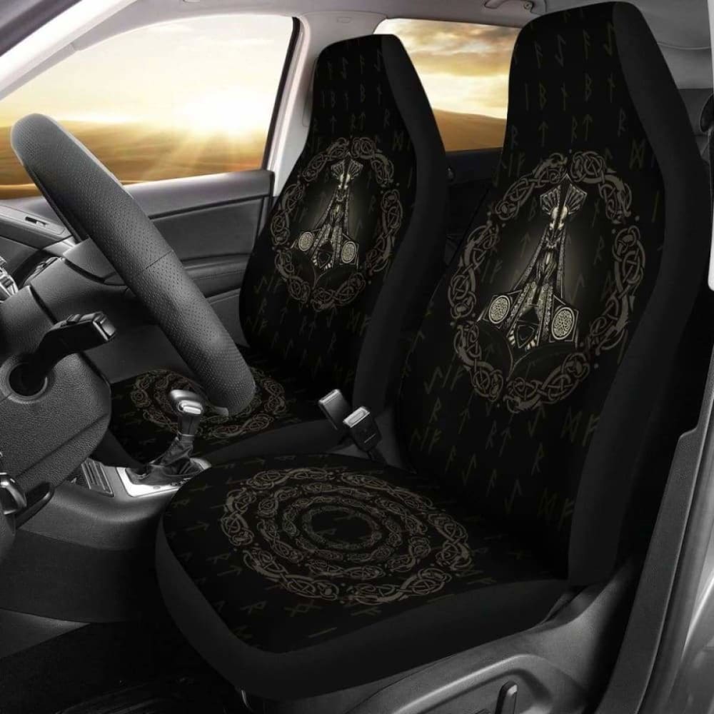Viking Mjolnir Thor’S Hammer Rune Car Seat Covers 144909