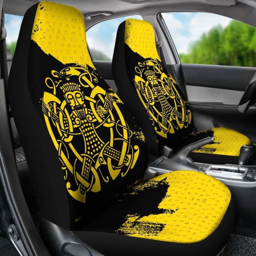 Viking Norse God Loki Knotwork Bound Car Seat Covers 105905 - YourCarButBetter