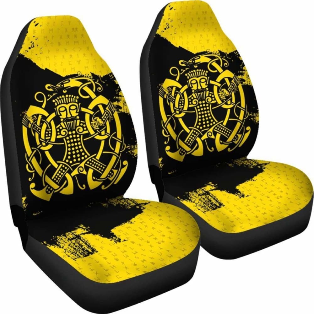 Viking Norse God Loki Knotwork Bound Car Seat Covers 105905 - YourCarButBetter