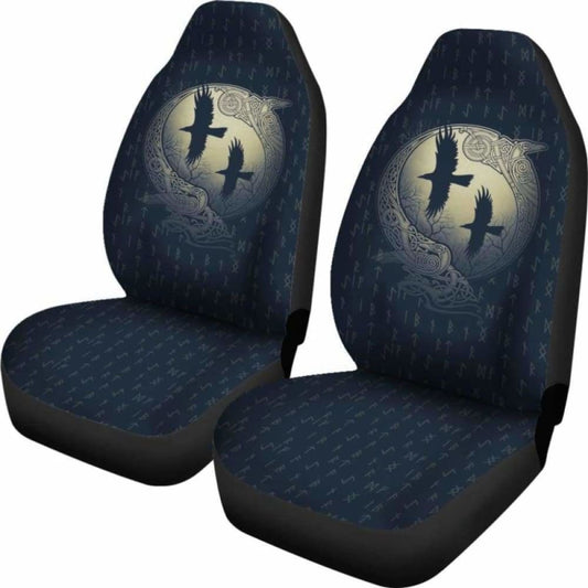 Viking Odin’S Eye Ravens Hugin And Munin Car Seat Covers 144909