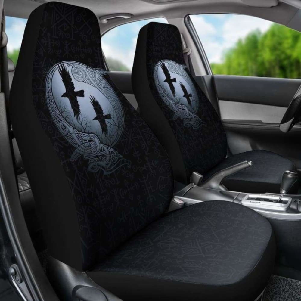 Viking Odin’S Eye Ravens Hugin And Munin Car Seat Covers 144909