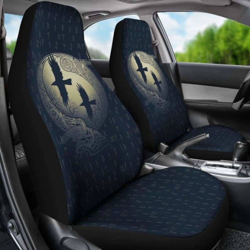 Viking Odin’S Eye Ravens Hugin And Munin Car Seat Covers 144909