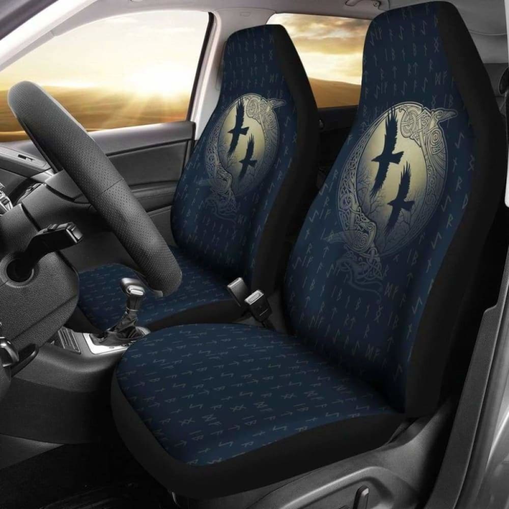 Viking Odin’S Eye Ravens Hugin And Munin Car Seat Covers 144909