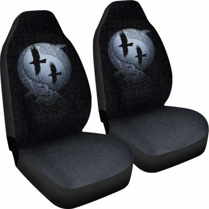 Viking Odin’S Eye Ravens Hugin And Munin Car Seat Covers 144909