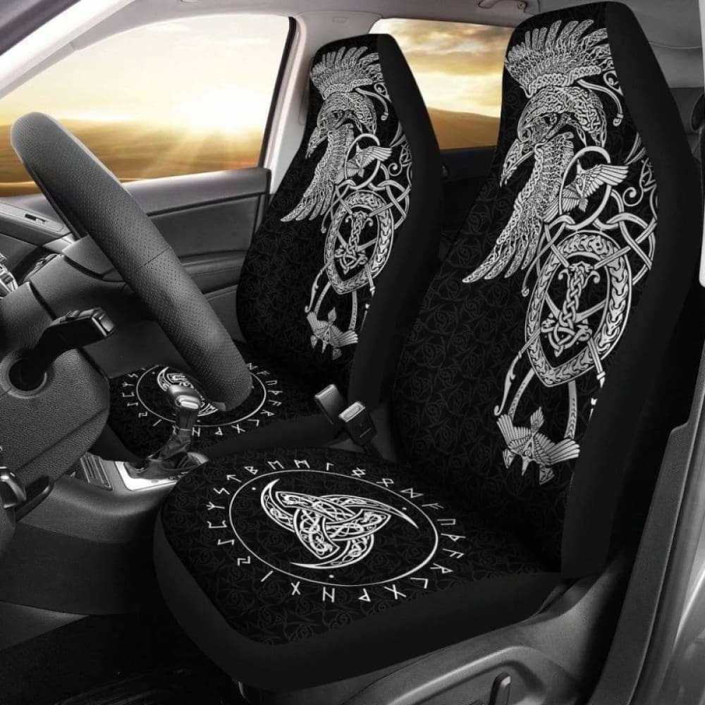 Viking Odin’S Raven Horn Of Odin Car Seat Covers 144909