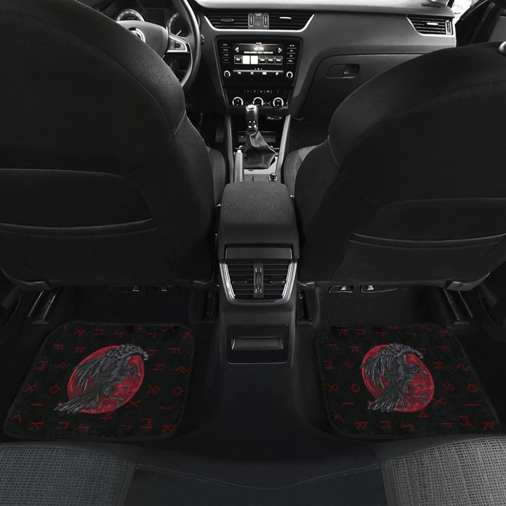 Viking Odin’S Raven Rune Car Floor Mats 211405 - YourCarButBetter