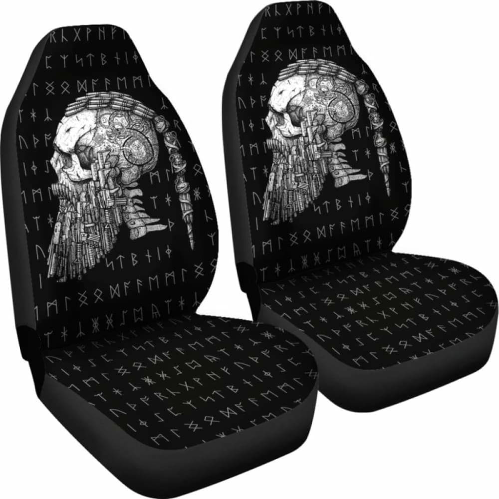 Viking Ragnar Skull Car Seat Covers 105905 - YourCarButBetter
