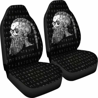 Viking Ragnar Skull Car Seat Covers 105905 - YourCarButBetter