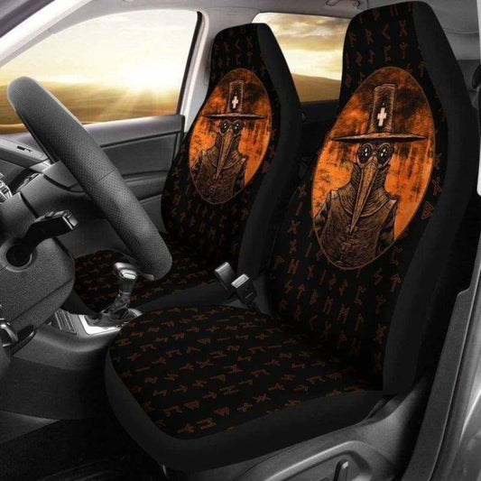 Viking Rune Plague Doctor Car Seat Covers 144909