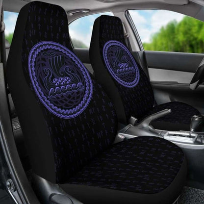 Viking Tree Of Life Drakkar Longship Car Seat Covers 110424 - YourCarButBetter