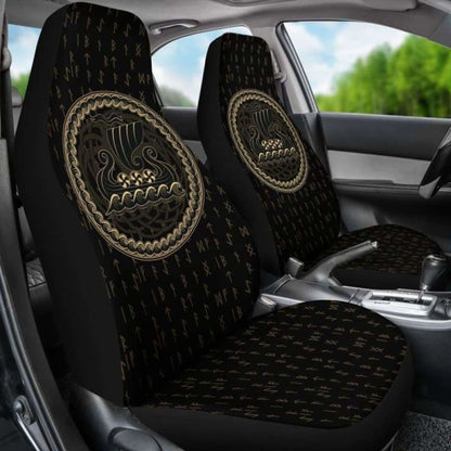 Viking Tree Of Life Drakkar Longship Car Seat Covers 110424 - YourCarButBetter