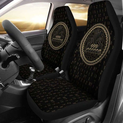 Viking Tree Of Life Drakkar Longship Car Seat Covers 110424 - YourCarButBetter