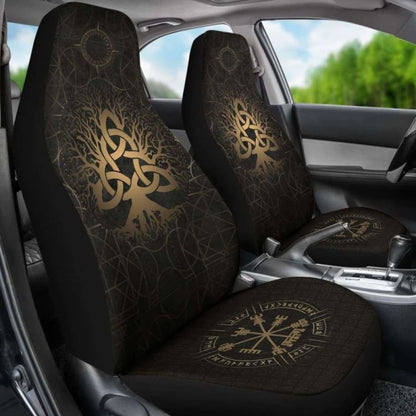 Viking Tree Of Life Vegvisir Car Seat Covers 110424 - YourCarButBetter