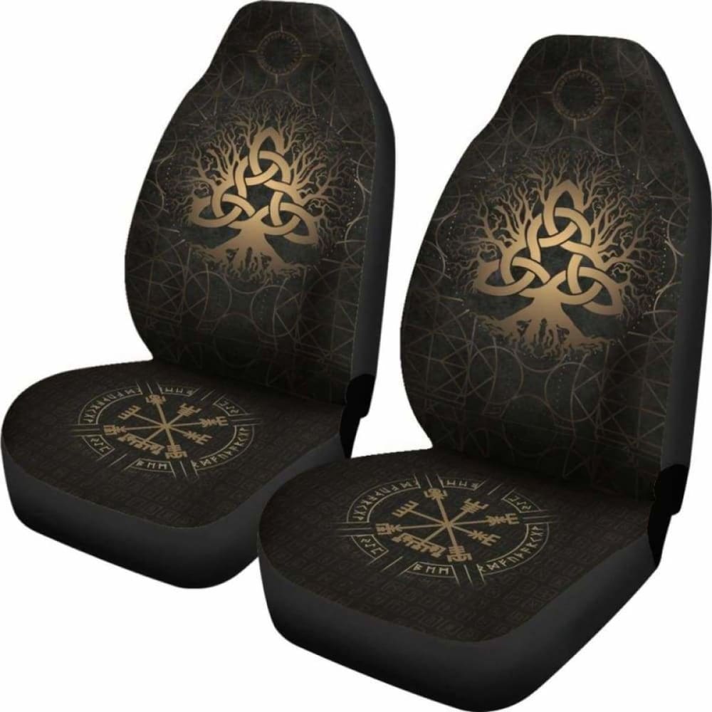 Viking Tree Of Life Vegvisir Car Seat Covers 110424 - YourCarButBetter