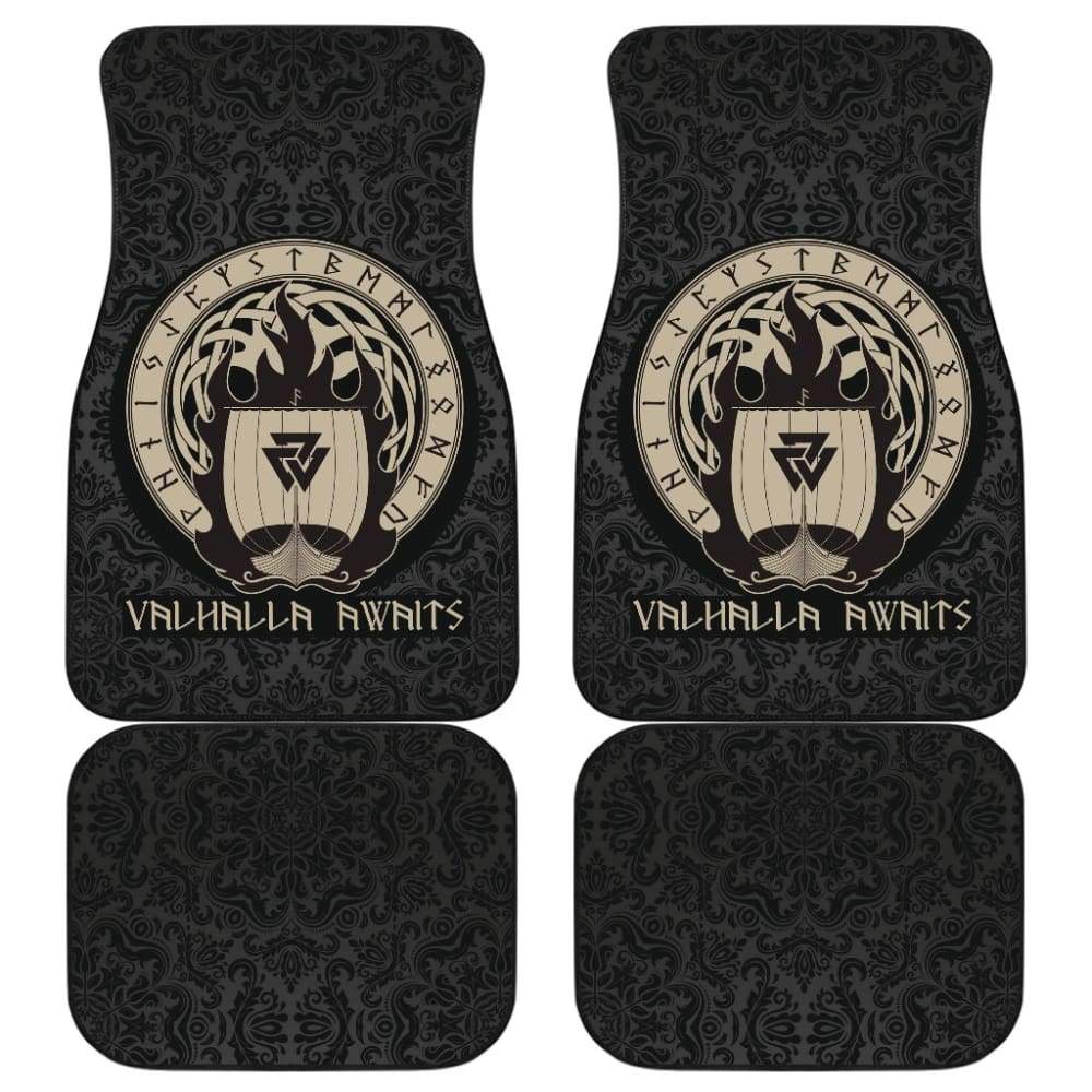 Viking Valhalla Awaits Car Floor Mats 213001 - YourCarButBetter