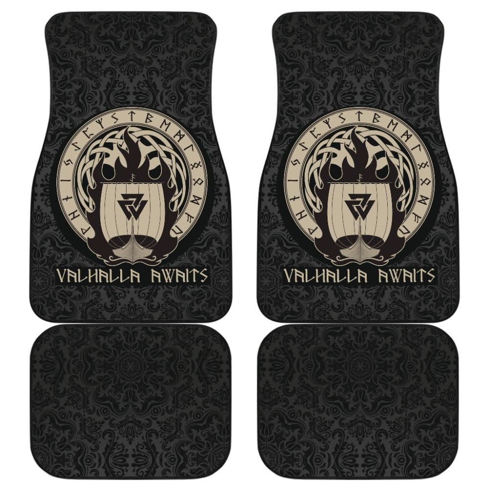 Viking Valhalla Awaits Car Floor Mats 213001 - YourCarButBetter