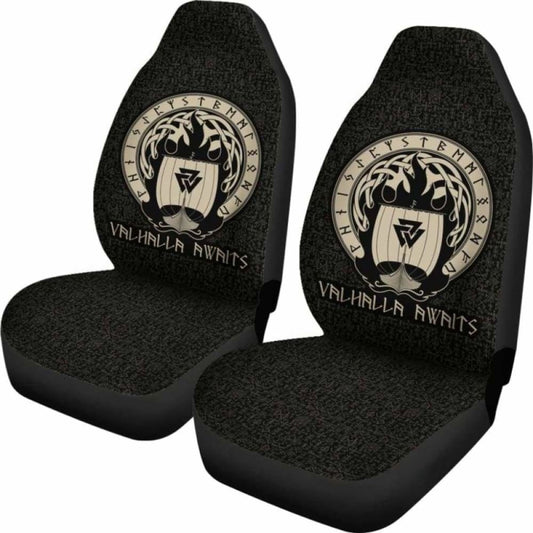 Viking Valhalla Awaits Car Seat Covers 105905 - YourCarButBetter