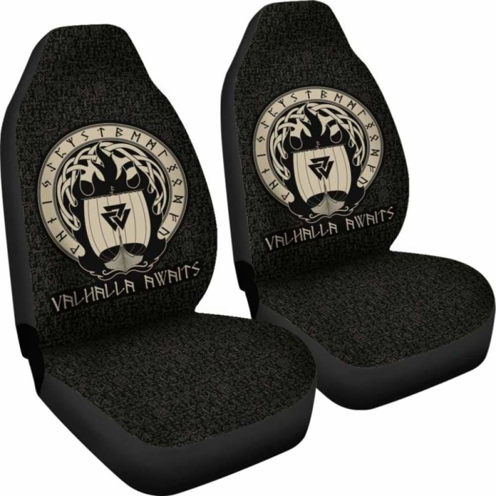 Viking Valhalla Awaits Car Seat Covers 105905 - YourCarButBetter