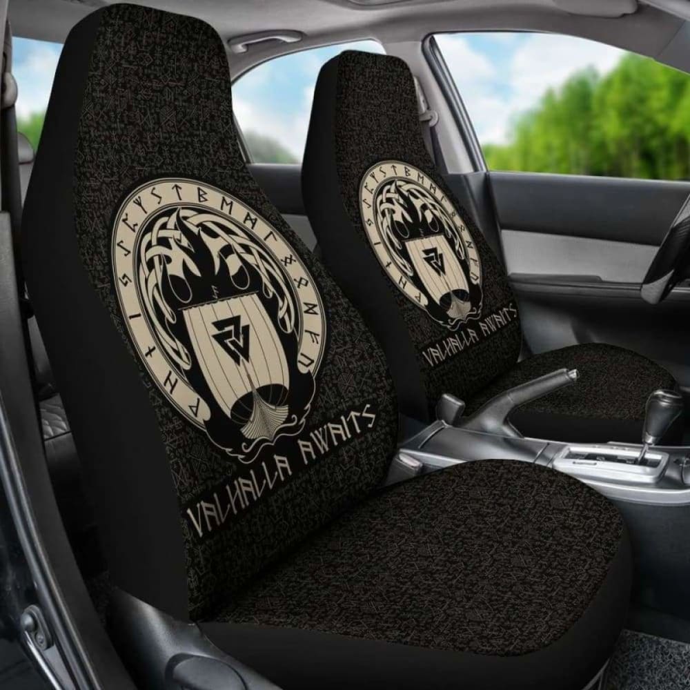 Viking Valhalla Awaits Car Seat Covers 105905 - YourCarButBetter