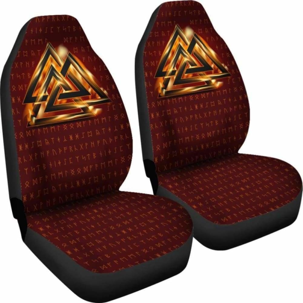 Viking Valknut Runic Symbol Car Seat Covers 105905 - YourCarButBetter
