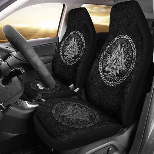 Viking Valknut Tree Of Life Car Seat Covers 110424 - YourCarButBetter