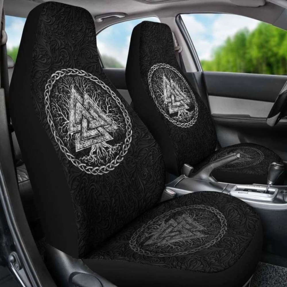 Viking Valknut Tree Of Life Car Seat Covers 110424 - YourCarButBetter