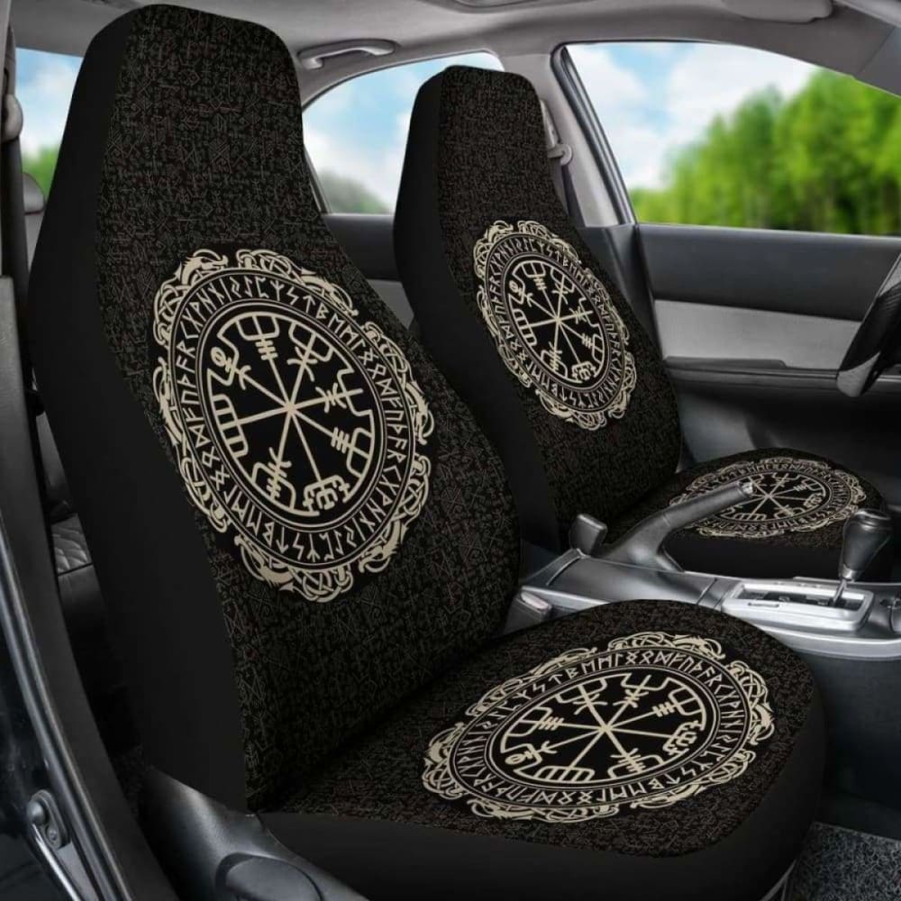 Viking Vegvisir Symbol Car Seat Covers 105905 - YourCarButBetter