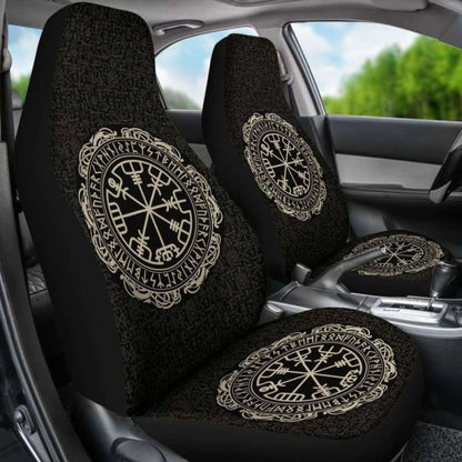 Viking Vegvisir Symbol Car Seat Covers 105905 - YourCarButBetter