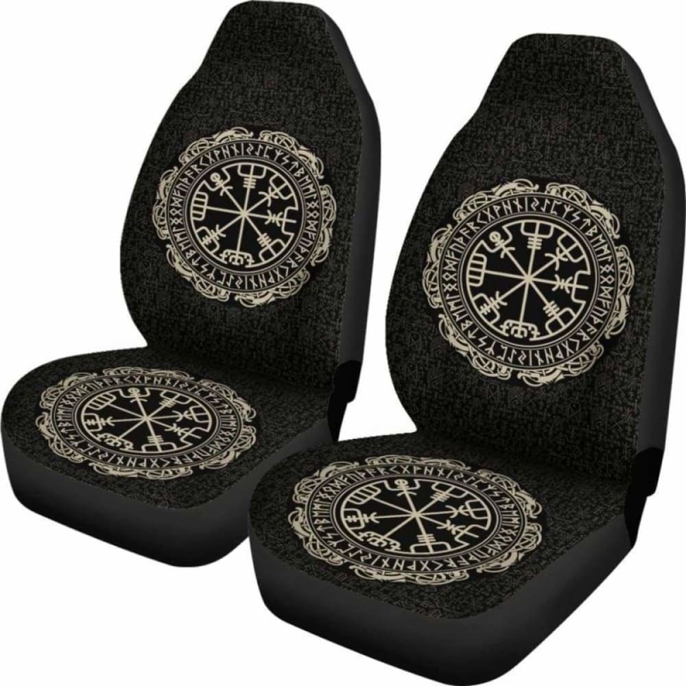 Viking Vegvisir Symbol Car Seat Covers 105905 - YourCarButBetter