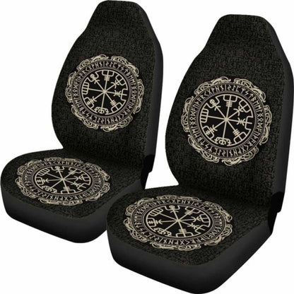Viking Vegvisir Symbol Car Seat Covers 105905 - YourCarButBetter