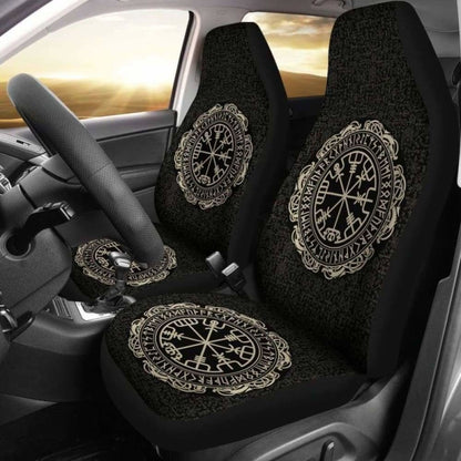 Viking Vegvisir Symbol Car Seat Covers 105905 - YourCarButBetter