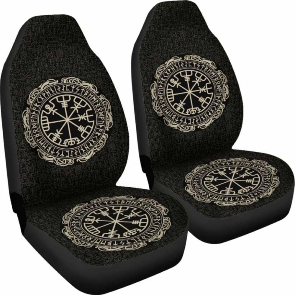 Viking Vegvisir Symbol Car Seat Covers 105905 - YourCarButBetter