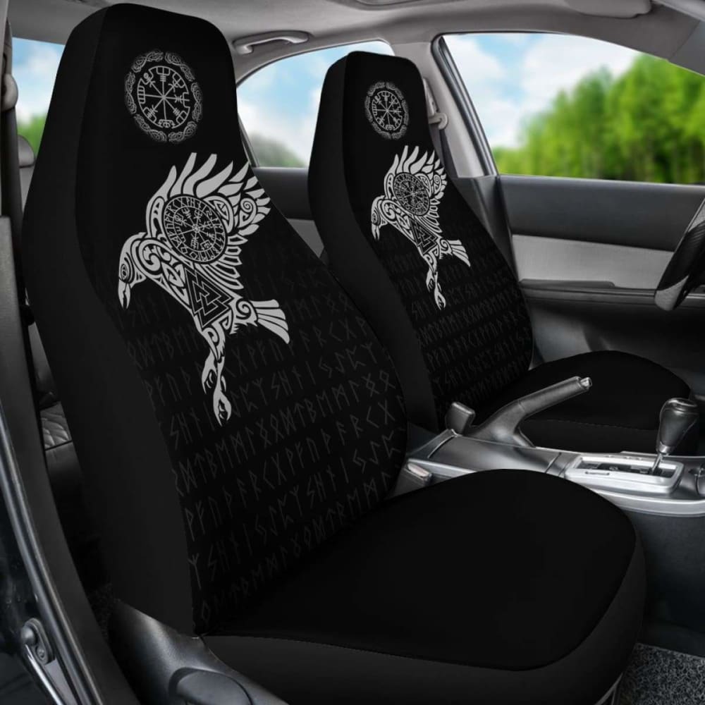 Vikings Car Seat Covers - The Raven Of Odin Tattoo 144909