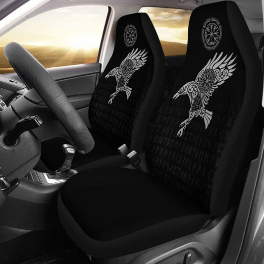 Vikings Car Seat Covers - The Raven Of Odin Tattoo 144909