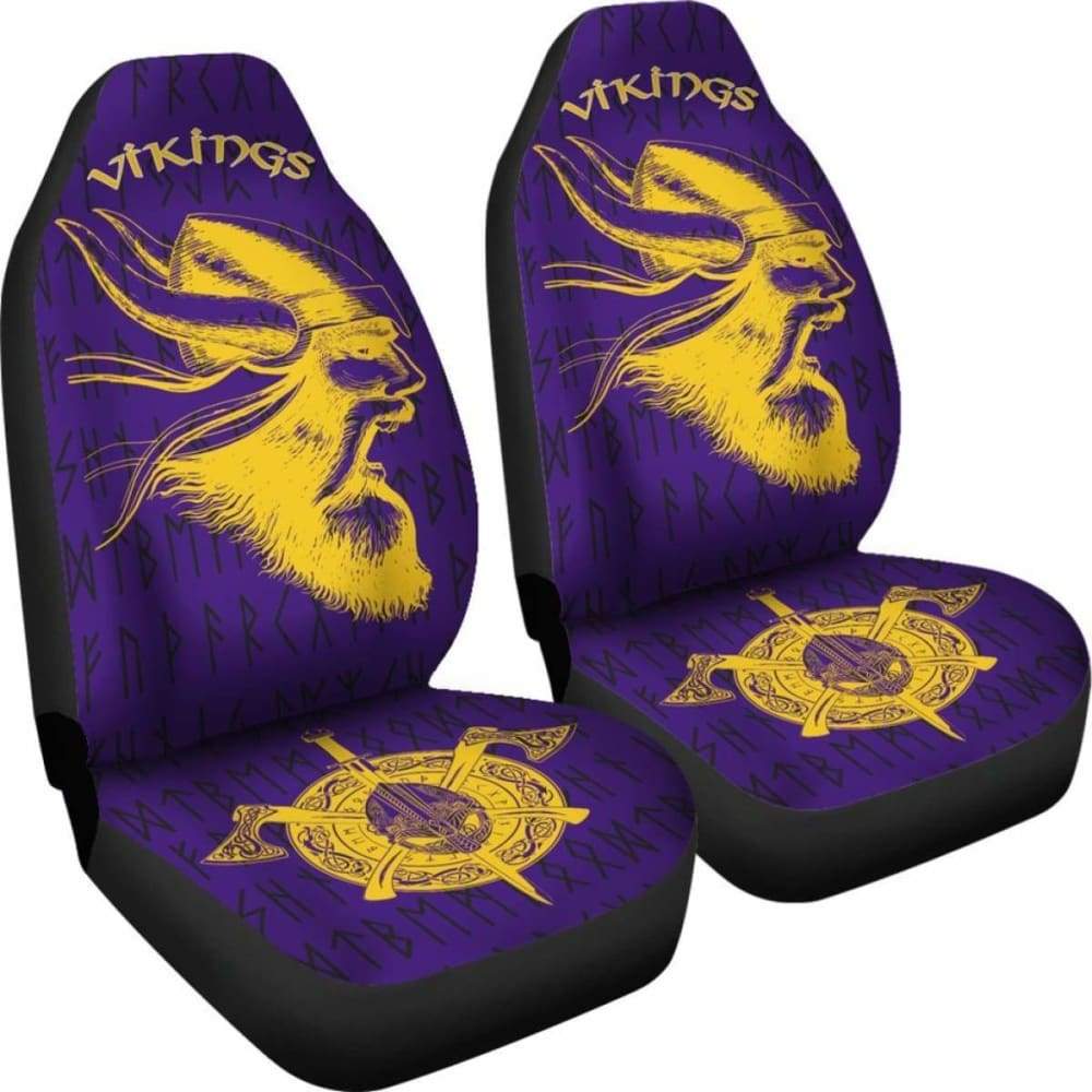 Vikings Warrior Car Seat Covers Amazing 105905 - YourCarButBetter