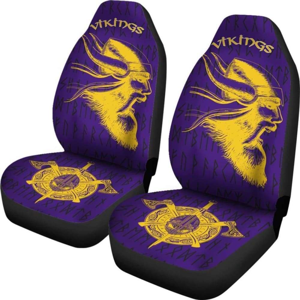 Vikings Warrior Car Seat Covers Amazing 105905 - YourCarButBetter