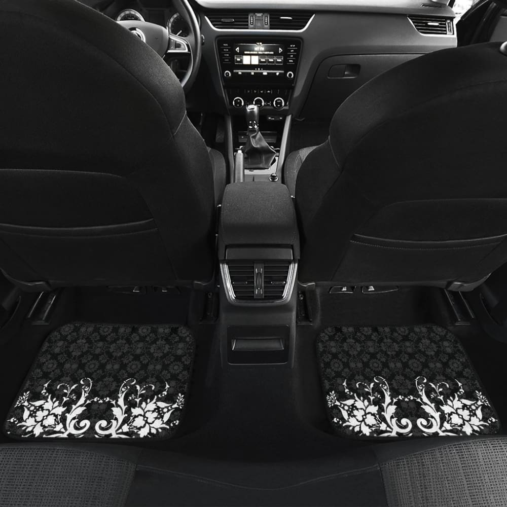 Vintage German Shepherd Black Background Car Floor Mats 210202 - YourCarButBetter