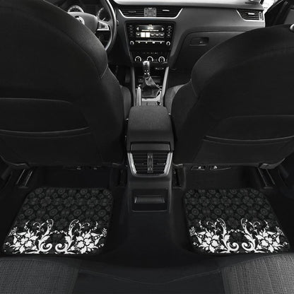 Vintage German Shepherd Black Background Car Floor Mats 210202 - YourCarButBetter